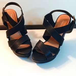 Chinese laundry strappy wedges